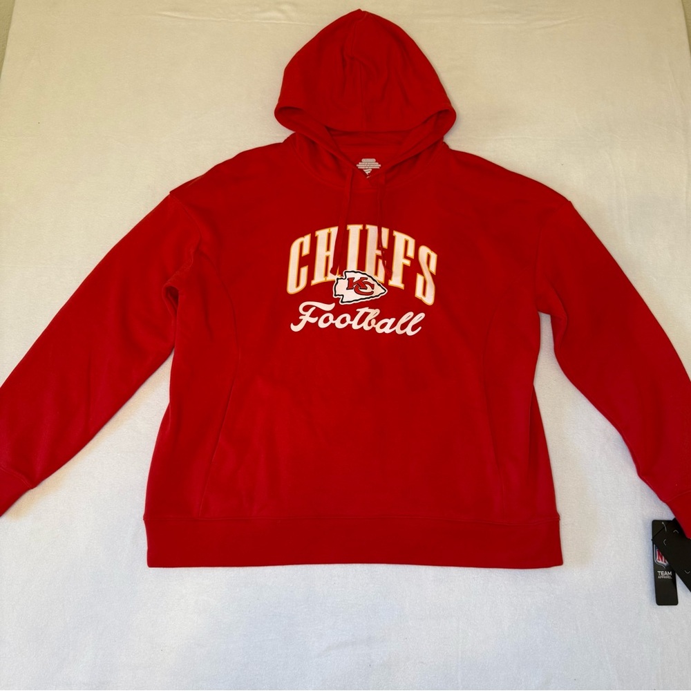 Fanatics Kansas City Chiefs‎ Women’s Football Hoodie XL Red Fleece New With Tags